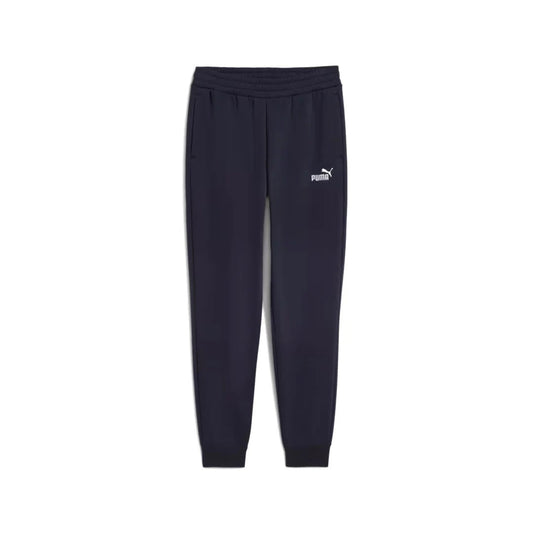 Pantaloni sportivi Puma Ess Slim Logo No.1 in cotone morbido, colore nero, vita elasticizzata, polsini, ideale per allenamento e tempo libero.