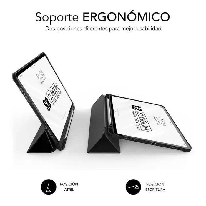 Étui Subblim pour iPad 10e génération 10,9" - Antichoc - Support - Apple Pencil - Noir