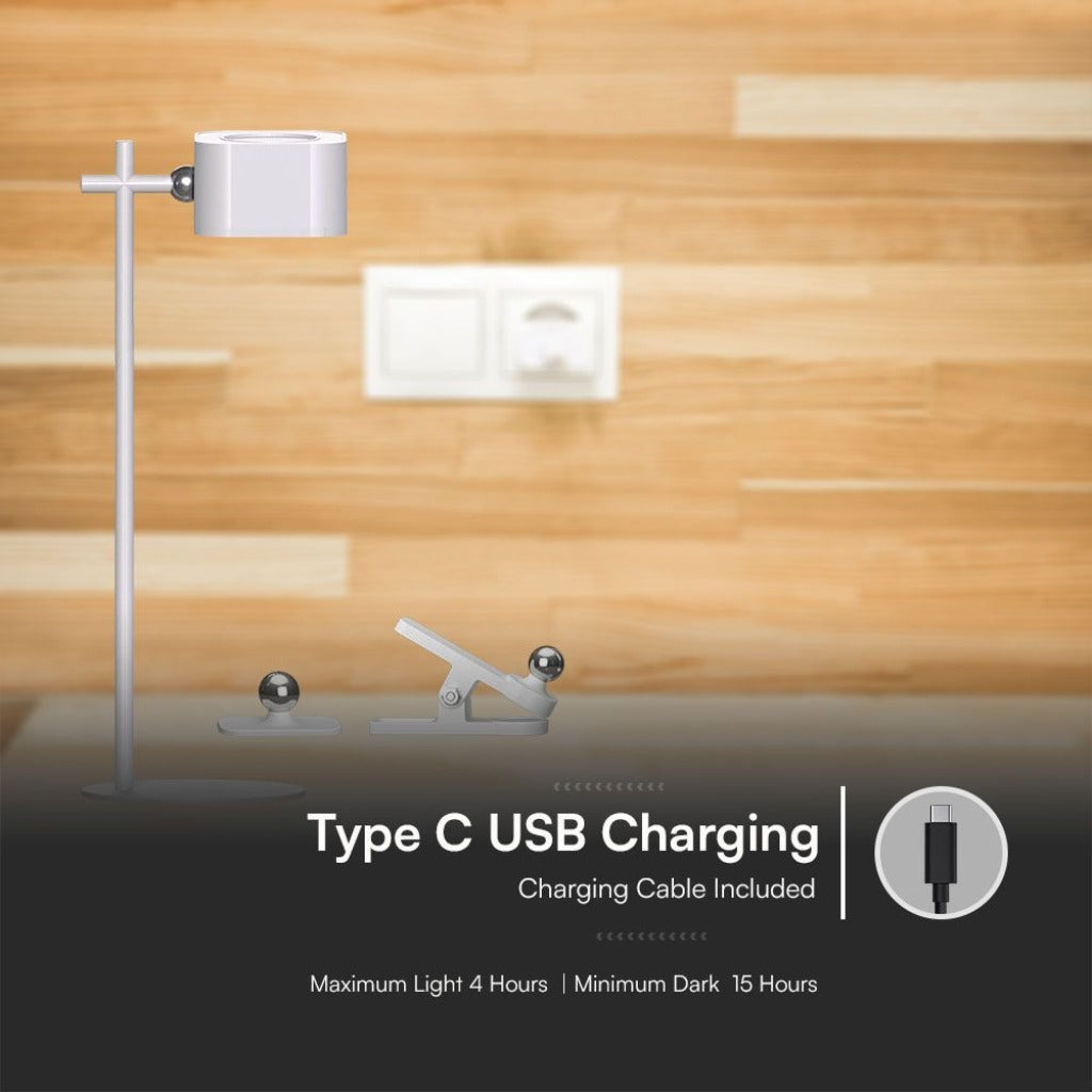 Dettaglio della lampada LED magnetica con supporto a parete, ricarica USB-C, luce calda, altezza 353mm, perfetta per illuminazione funzionale