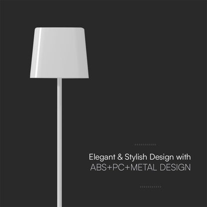 Lampada da tavolo LED bianca con paralume a forma di cono, design elegante e funzionale, ideale per illuminazione interna, SKU: 23412