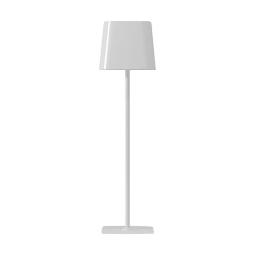 Lampada da tavolo LED magnetica 5W con batteria 3600mAh, corpo bianco, dimmerabile e CCT 3IN1, design moderno e minimalista per interni.