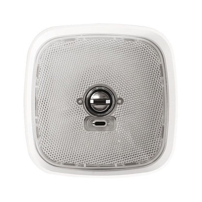 Retro della lampada da tavolo LED con porta di ricarica USB-C e pannello solare, design compatto e funzionale per illuminazione esterna