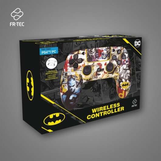 FR-TEC Controller Wireless Batman per PC e PS4 - Retroilluminazione RGB - Vibrazione - Batteria fino a 10 ore