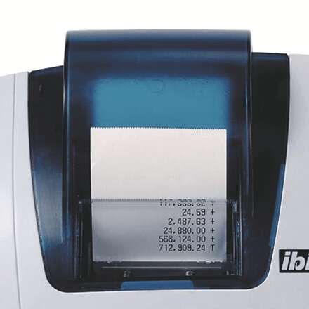 Ibico 1491X Calcolatrice Professionale Termica 14 Cifre - Display LCD 2 Colori - Stampa in Nero - Velocità 10 Righe al Secondo