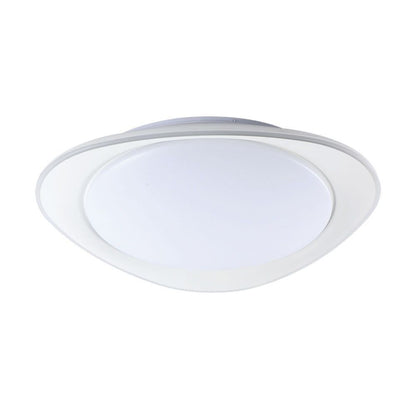 Plafoniera LED rotonda bianca da 60W con design moderno, materiale in plastica, ideale per ambienti interni, telecomando incluso - SKU: 23594