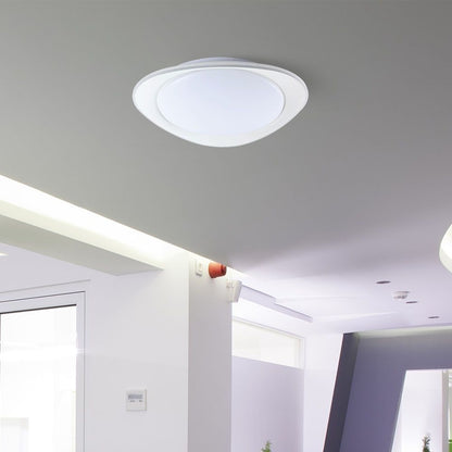 Plafoniera LED rotonda da 60W con telecomando, luce bianca calda e fredda, design moderno, installazione a soffitto, ideale per ambienti domestici