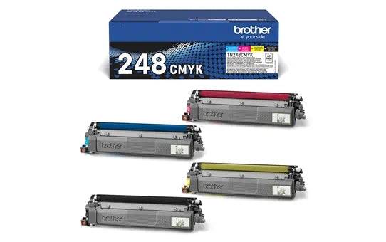 Brother TN248CMYK Pack 4 Cartucce Toner Originali - TN248VAL