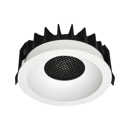 Faretto LED incasso 24W COB CCT 3in1 CRI90 Bianco V-TAC Bridgelux con design a nido d’ape e dissipatore nero per illuminazione da soffitto.
