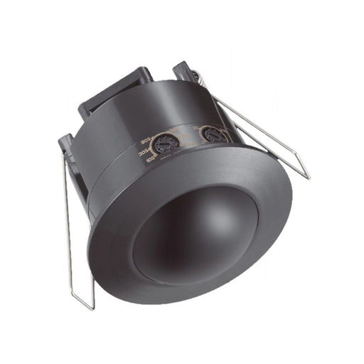 Sensore Movimento 360° Incasso Nero IP20 max 500W V-TAC con design compatto e finitura nera, ideale per installazioni discrete a soffitto.