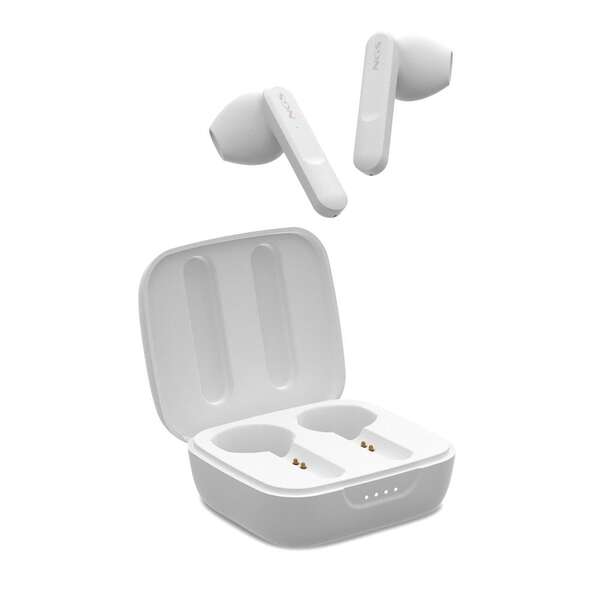 NGS Artica Move White Auricolari Intrauricolari Bluetooth 5.3 TWS - Vivavoce - Assistente Vocale - Autonomia fino a 7h - Base di Ricarica - Colore Bianco
