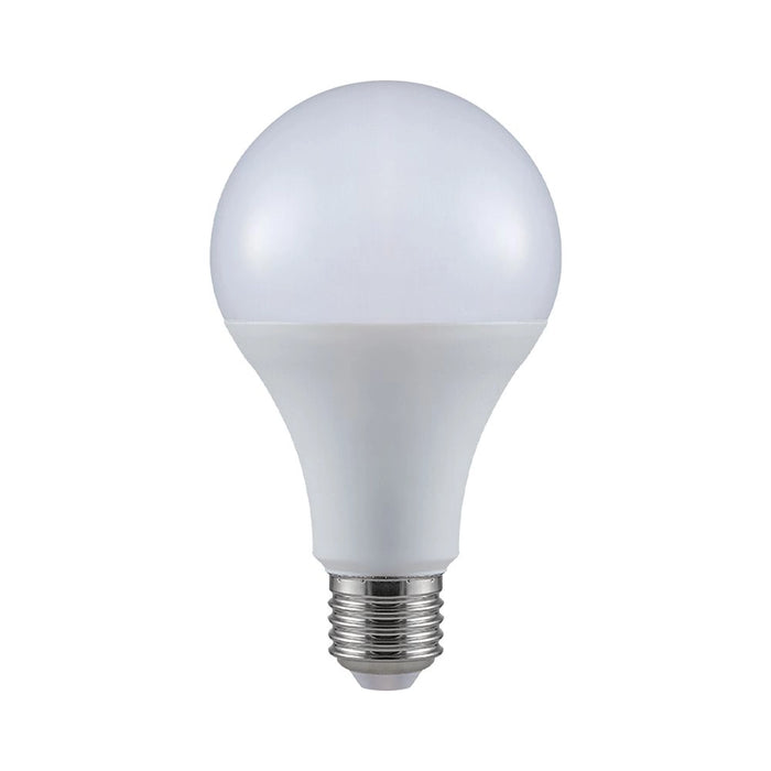 Lampadina LED 20W A80 con attacco E27, chip standard e luce calda 3000K, modello VT-22022 di V-TAC, ideale per illuminazione domestica.
