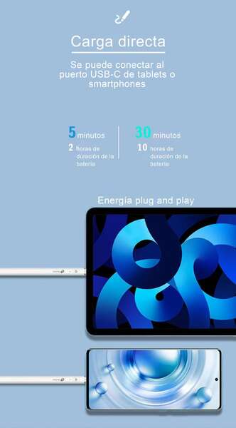 Leotec Stylus ePen Plus Penna Digitale per Schermo Tattile - Compatibile con Smartphone e Tablet Android, iOS e Windows - Pulsante On/Off - Spegnimento Automatico - Autonomia fino a 12h - Punta di Ricambio