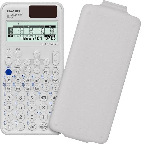 Casio Iberia Classwiz FX-991 SP Calcolatrice Scientifica Display LCD 12 Cifre - Oltre 560 Funzioni - Copritastiera Protettiva - Colore Bianco
