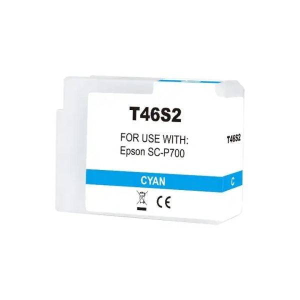 Epson T46S2 Ciano Cartuccia d'Inchiostro Pigmentato Compatibile - Sostituisce C13T46S200