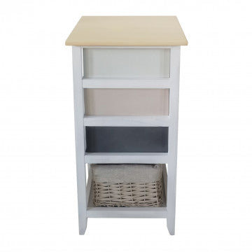 Mobiletto in legno con 4 cassetti 35x28x73 cm
