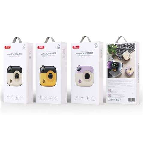XO Powerbank 10000Mah - Connessione Magnetica - Ricarica Veloce - Dimensioni 68x68x28.2mm - Colore Giallo
