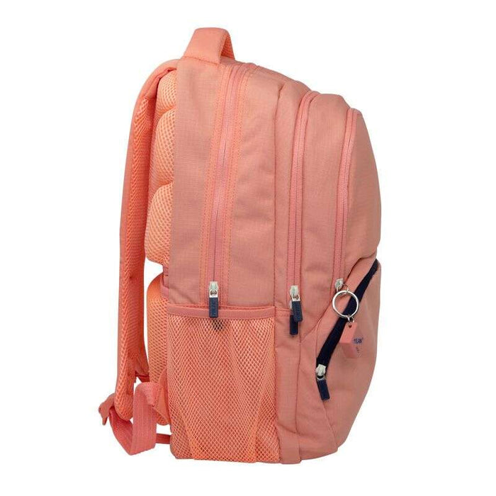 Milan Serie 1918 Zaino Scolastico 25L - 3 Tasche Frontali + 2 Tasche Laterali - Maniglie Regolabili e Imbottite - Misura 46,5x30x17cm