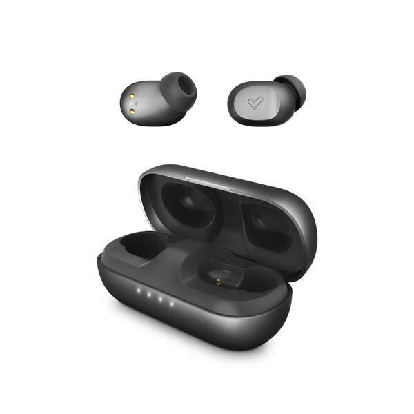 Energy Sistem Cuffie Wireless Urban 3 - Wireless - Design Compatto - Custodia di Ricarica Wireless - Colore Nero