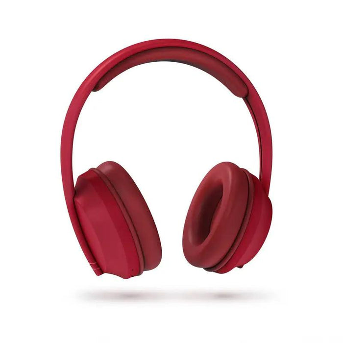 Energy Sistem Hoshi Eco: Cuffie Bluetooth Rosse, 100% Riciclate, 23 Ore, Bassi e Assistente Vocale