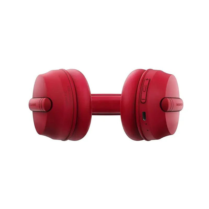 Energy Sistem Hoshi Eco: Cuffie Bluetooth Rosse, 100% Riciclate, 23 Ore, Bassi e Assistente Vocale