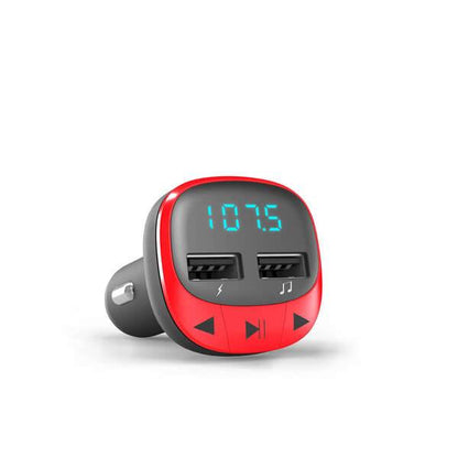 Energy Sistem Trasmettitore FM per Auto - MicroSD - Ricarica USB - USB MP3 - Colore Rosso