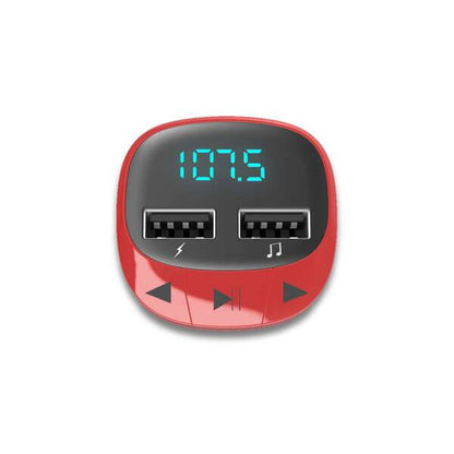 Energy Sistem Trasmettitore FM per Auto - MicroSD - Ricarica USB - USB MP3 - Colore Rosso