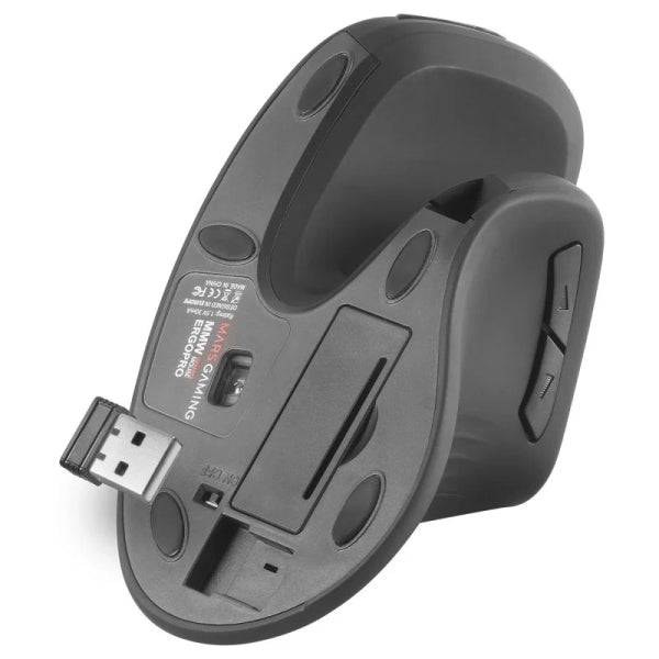 Mars Gaming MMW-ERGOPRO Mouse Verticale Wireless 2.4GHz 3200dpi - 5 Pulsanti - Colore Nero