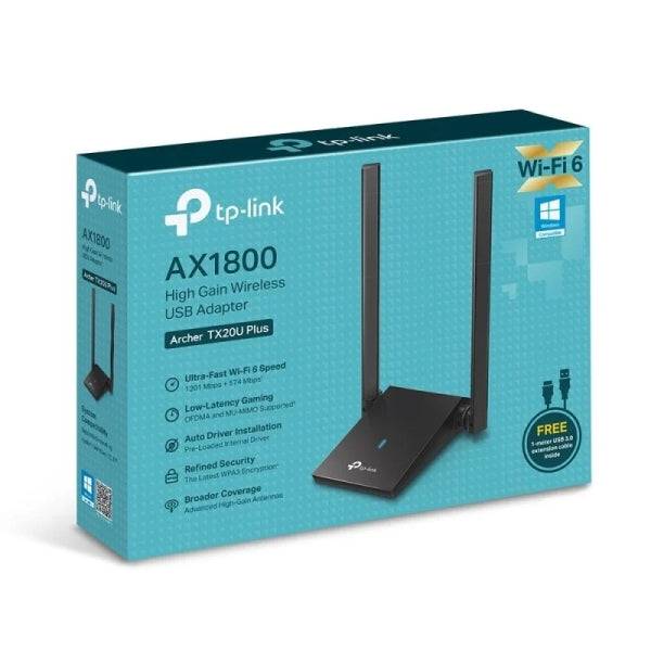 TP-Link Archer TX20U Plus Adattatore USB Wi-Fi 6 AX1800 con 2 Antenne ad Alto Guadagno