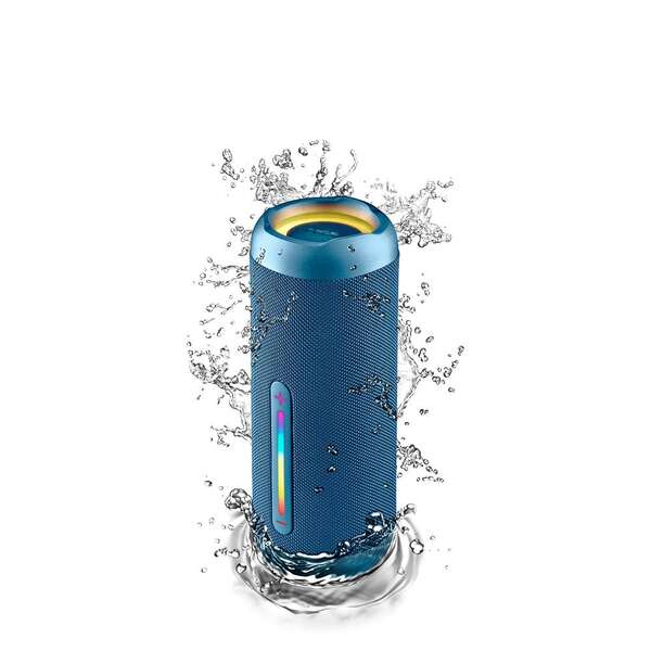 NGS Roller Furia 2 Altoparlante Bluetooth 30W TWS - Illuminazione LED - Autonomia fino a 9h - Resistenza all'Acqua IPX7 - Colore Blu