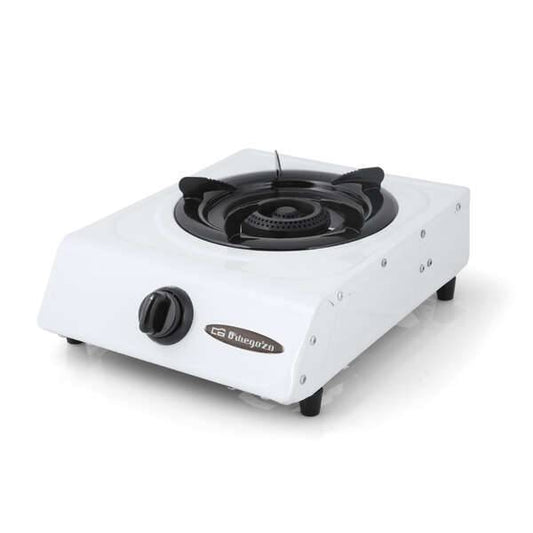 Orbegozo FO 1600 Fornellino a Gas Bianco - Accensione Piezoelettrica - Bruciatore a Tripla Corona - Versatile e Pratico - Ideale per Picnic e Campeggio
