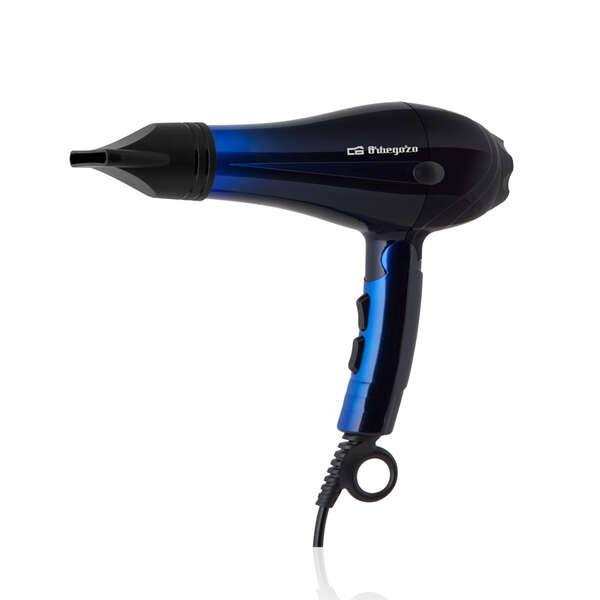 Orbegozo SE 2085 Asciugacapelli Pieghevole Professionale - Motore AC Potente - 2 Livelli di Velocità e 3 di Temperatura - Design Moderno e Sicuro - Include 2 Concentratori e Diffusore
