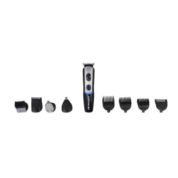 Orbegozo CTP 1840 Tosacapelli Multifunzione - 7 in 1 per Capelli - Naso e Barba - Ricaricabile e con Opzione Uso con Cavo - Accessori e Adattatore di Ricarica Inclusi - Pratico e Versatile
