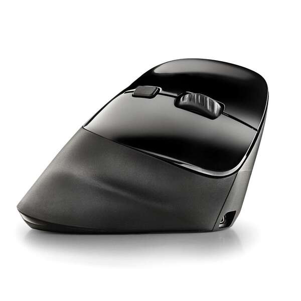 NGS Evo Moksha Mouse Ergonomico Verticale Wireless USB 2400dpi - 5 Pulsanti - Tasti Silenziosi - Colore Nero
