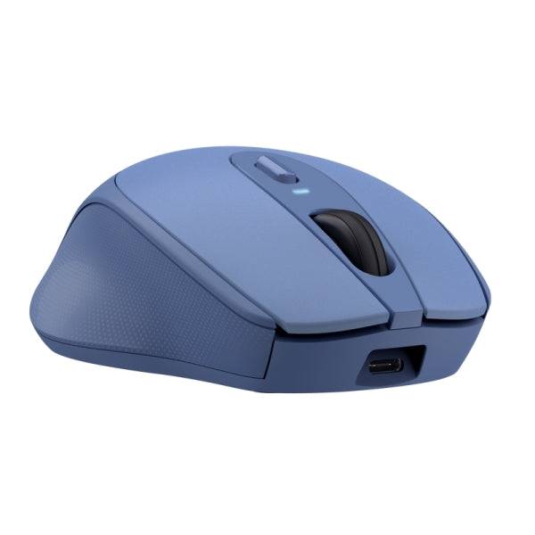 Trust Mouse Wireless Ricaricabile - Design Moderno - Finitura Gommata - Ricaricabile via USB-C - dpi Regolabile - Sensore Ottico - Connettività Wireless