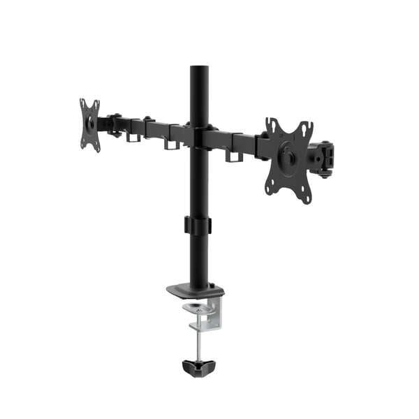 Unykach UK1422 Supporto da Tavolo con Braccio Articolato per 2 Monitor 10"-32" - Girevole, Inclinabile ed Estensibile - Gestione Cavi - Peso Max 10kg per Braccio - VESA 100x100mm