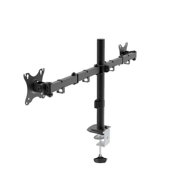 Unykach UK1422 Supporto da Tavolo con Braccio Articolato per 2 Monitor 10"-32" - Girevole, Inclinabile ed Estensibile - Gestione Cavi - Peso Max 10kg per Braccio - VESA 100x100mm