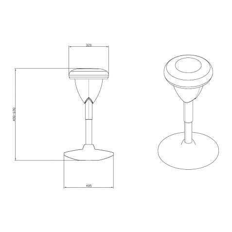 Cromad Design Sgabello Multiuso - Seduta Altezza Regolabile - Rotazione 360° - Tessuto Impermeabile - Colore Grigio