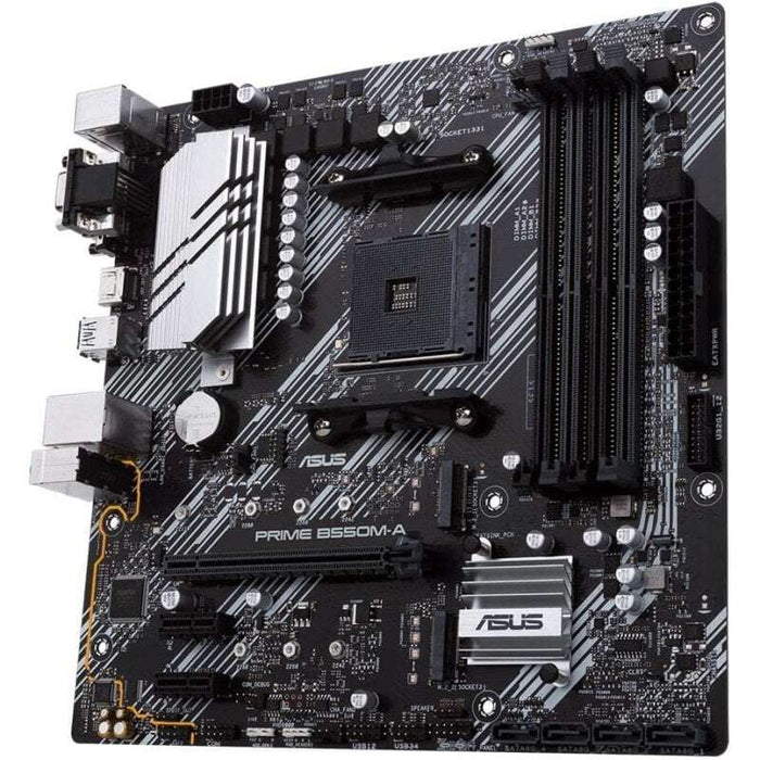 Asus Prime B550M-A Placa Base AMD Ryzen M.2, PCIe 4.0, HDMI, D-Sub, DVI, SATA III, USB-A 3.2, DVI-D,
