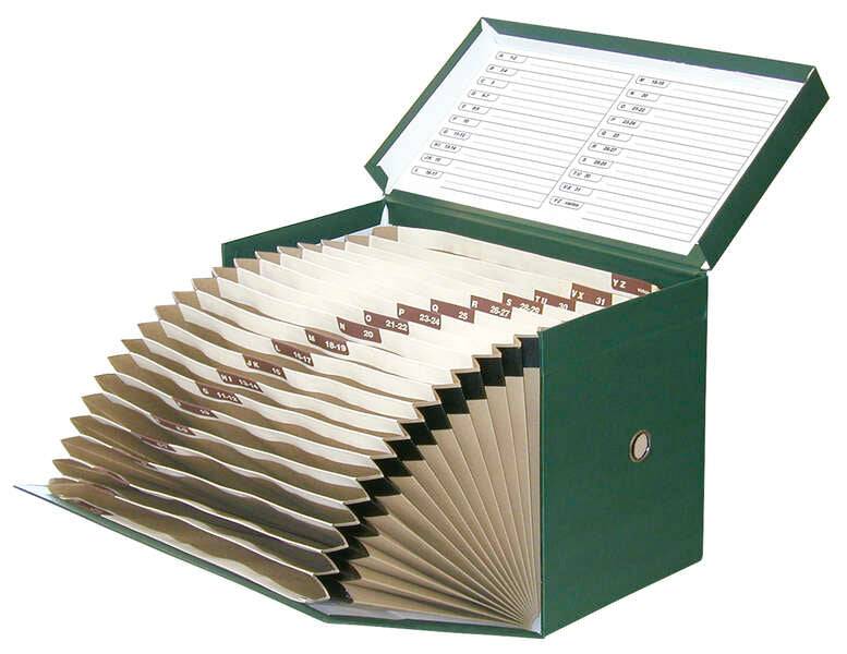 Elba Scatola di Trasferimento con Mantice - Misura 25x38.5cm - Resistente e Durevole - Colore Verde