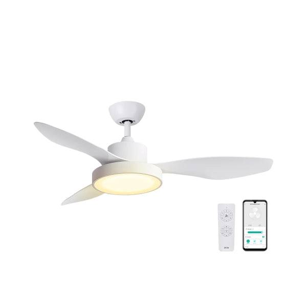 SPC Conforto DC LITE 2 Ventilatore da Soffitto Intelligente con Luce - Motore DC 42W - 6 Velocità, 4 Modalità di Utilizzo - Luce LED con 3 Tonalità di Temperatura