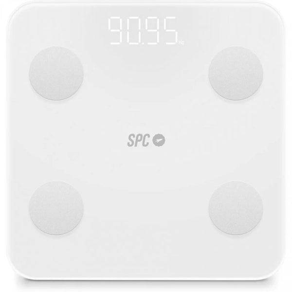 SPC Atenea Fit 3 Bilancia Intelligente da Bagno - Registra e Identifica fino a 10 Utenti - Design in Cristallo - Display LED - Attivazione Tattile - Capacità 180kg
