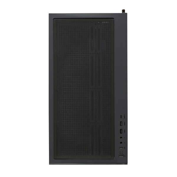 Abysm Danube Sava H400 Black Case Torre ATX, ITX, Micro ATX - Laterale e Frontale Vetro Temperato - 3.5" e 2.5" - USB-A, USB-C e Audio - 1 Ventilatore ARGB Installato - Supporta Raffreddamento Liquido