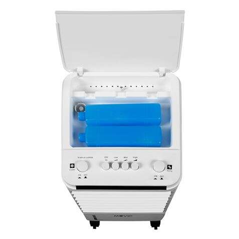 Muvip Climatizzatore 7.5 Litri, 80W, 3 Velocità, Oscillazione 70º, Timer, Umidificatore, Portata 280m³/h, con Ice-Pack