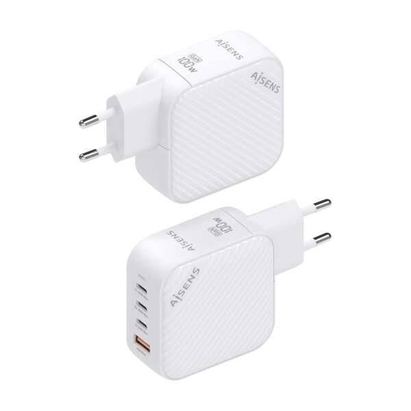 Aisens Caricabatterie GAN 100W - 3xUSB-C PD3.0 QC4.0 - 1xUSB-A QC3.0