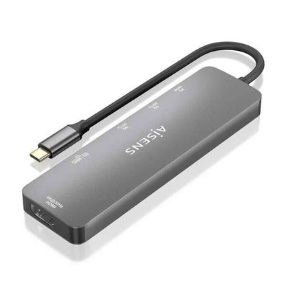 Aisens USB-C Dock 6 in 1 - USB-C a 1xHDMI - 2xUSB-A - 1xUSB-C PD 100W - 1xSD - 1xMicro SD - 15cm