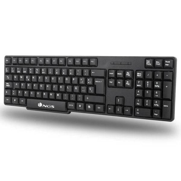 NGS Euphoria Kit Pack Tastiera Wireless + Mouse Wireless 1200dpi 3 Pulsanti - Layout QWERTY Portoghese - Uso Ambidestro