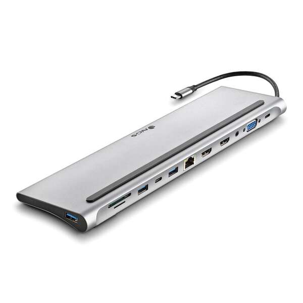 NGS Adattatore Multiporta USB-C 12 in 1 - WIN/MAC-HDMI-SD/TF-LAN - PD 60W CHARGE - 3xUSB3.0
