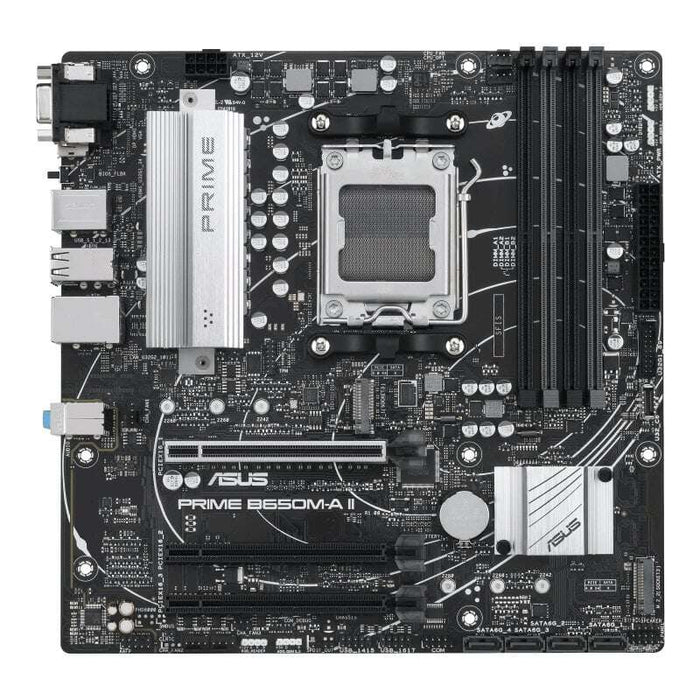 Asus Prime B650M-A II-CSM Placa Base AMD5 4x DDR5 - HDMI, M.2, 4x Sata III, USB 2.0, 3.2, RJ-45, DispalyPort, MicroATX