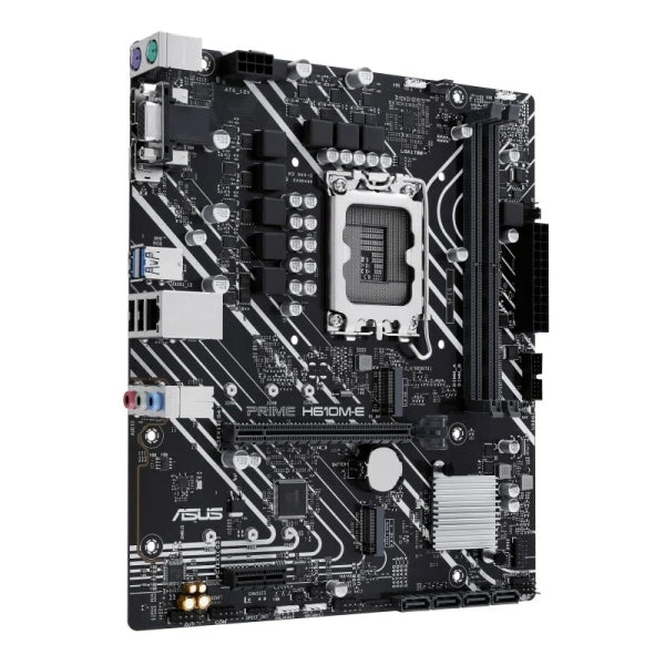 Asus Prime H610M-E-CSM Scheda Madre Intel1700 2x DDR5 - HDMI, VGA, M.2, PCIe4.0, 4x Sata III, RJ-45, USB 2.0, 3.2, DisplayPort, MicroATX