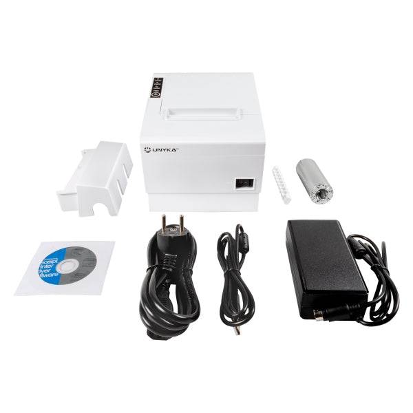 Unykach POS5 White Impresora Termica de Recibos - Velocidad 230mm/s - USB, RJ-45, RJ-12 y RJ11